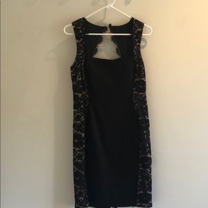 Black and lace cocktail dress